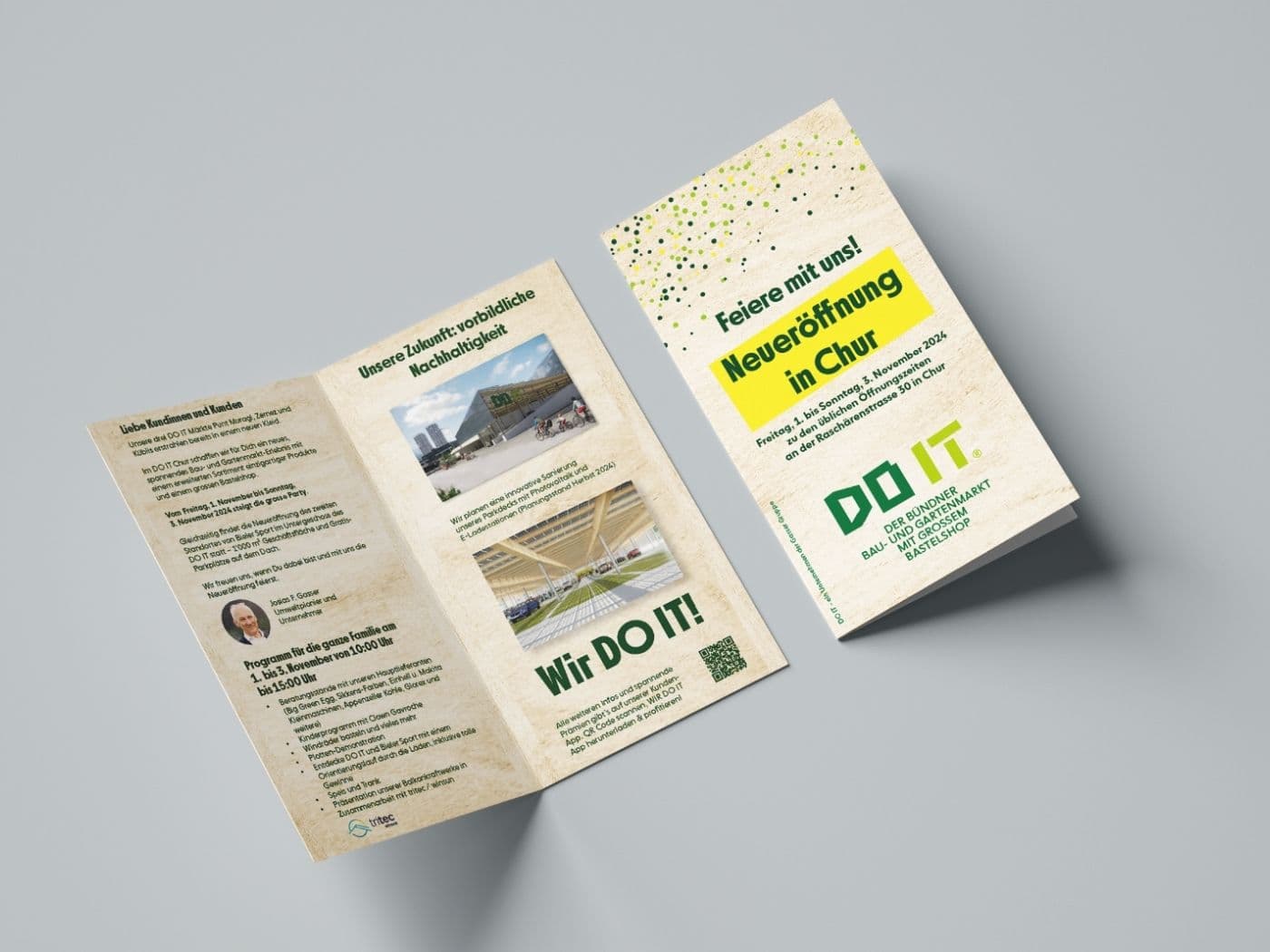 Leaflet for the reopening of DO IT Chur
