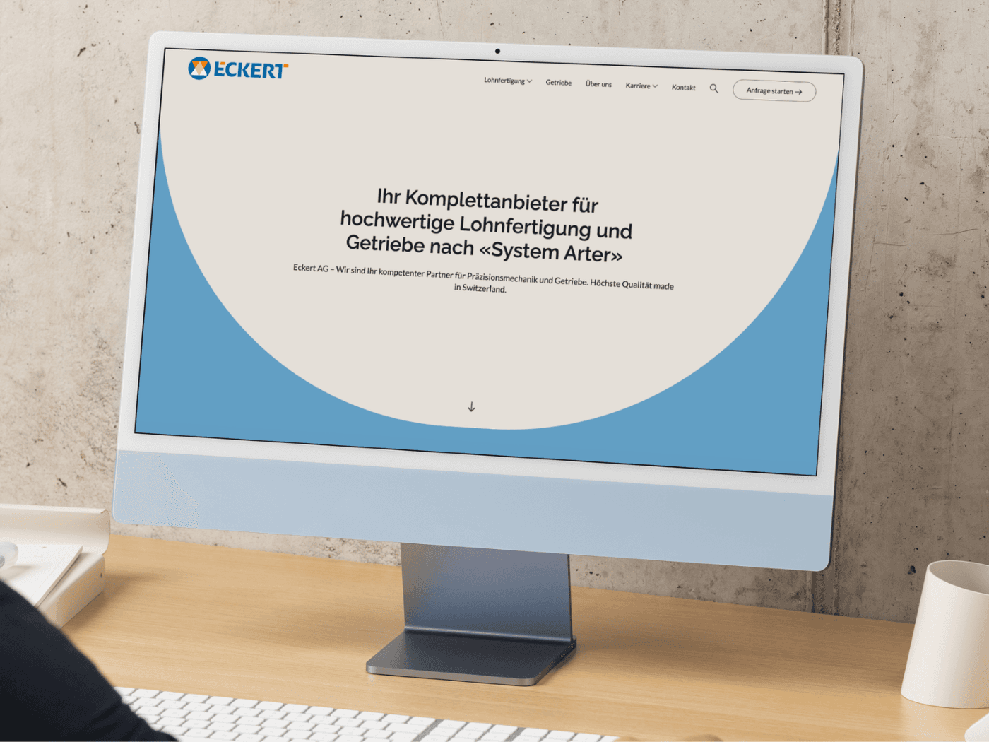 Website Eckert AG (design STUDIO VOS, development David Born Studio)